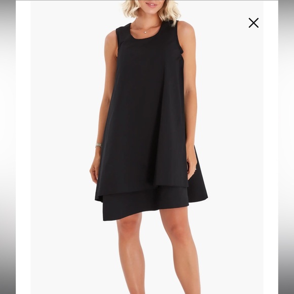 Accouchee Sleeveless Cotton Maternity/Nursing Swing Dress - Picture 1 of 6